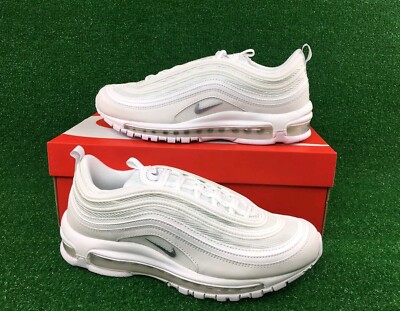 Nike Air Max 97 Triple White Wolf Grey Sneakers 921826 101 Men's