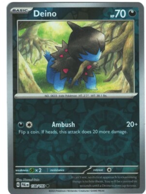 Deino 138/193 Paldea Evolved Reverse Holo Common Pokmon TCG | eBay Deino 138/193 Paldea Evolved Reverse Holo Common Pokmon TCG | eBay