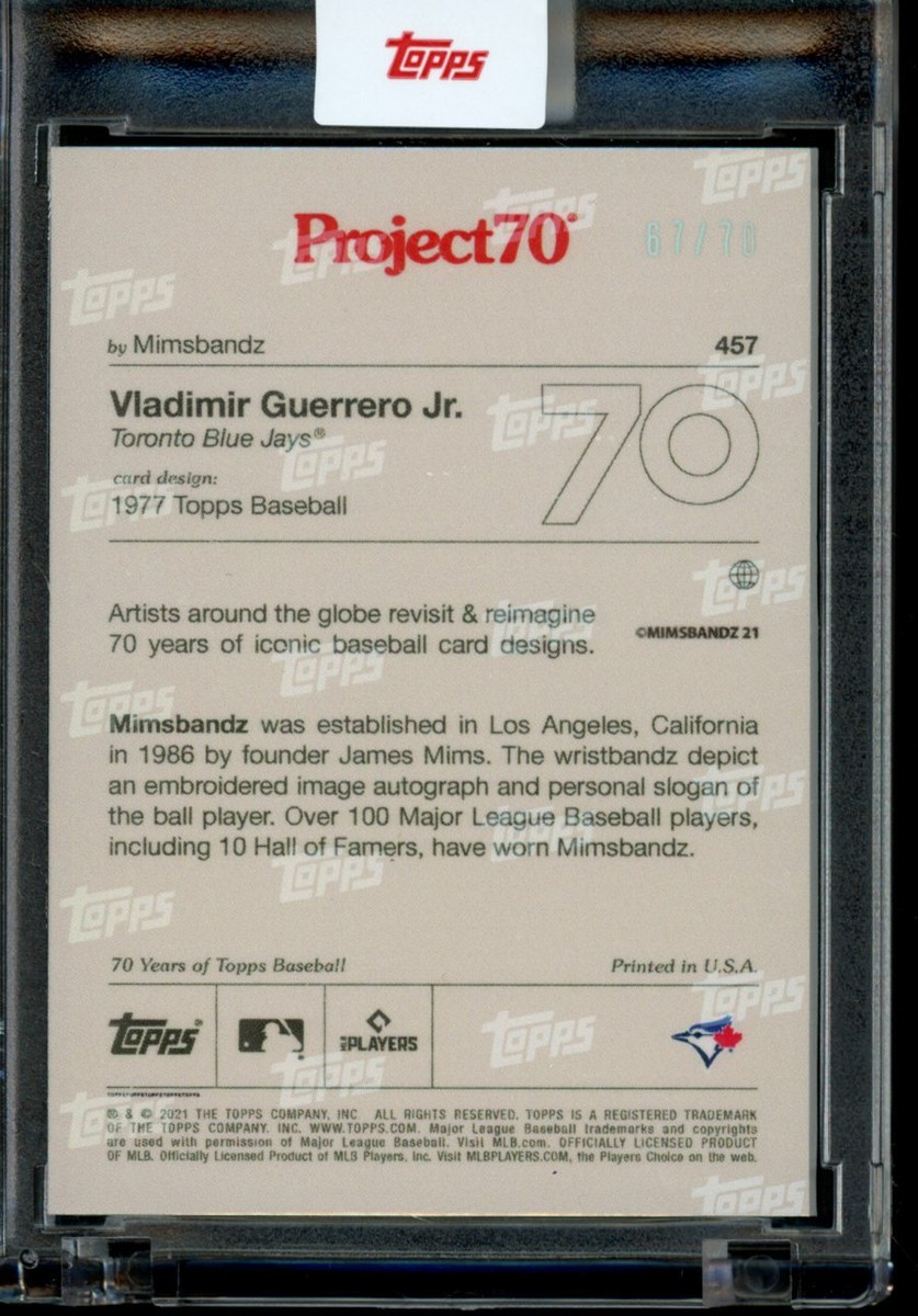 2021 Topps Project 70 Card #457 Vladimir Guerrero Jr. Mimsbandz