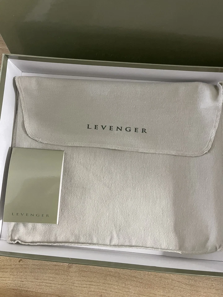 Levenger Yellow Leather Unlined Notebook Journal Sketchbook w/Dust Bag & Box New - Image 3 of 4