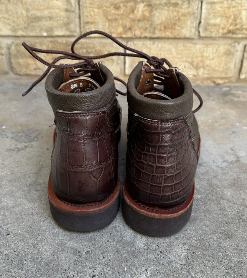 Russell Moccasin Chukka Hiker Exotic alligator Ankle Boot