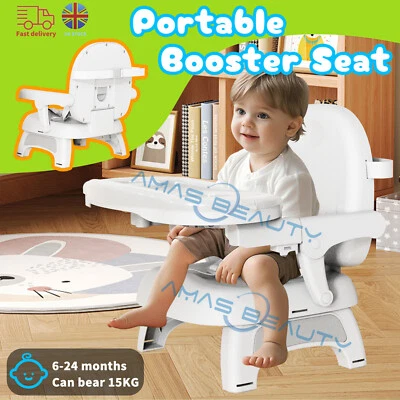 AMAS-BEAUTY Baby Travel Booster Seat with Tray Toddler Portable Folding Chair Indoor/Outdoor