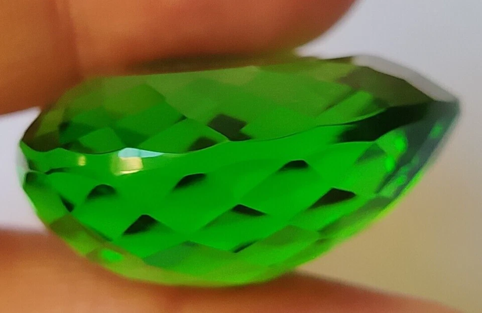 Large Green Peridot 75.30 Ct. Translucent Heart Cut Loose Gemstone @Best Price - Image 4 of 4