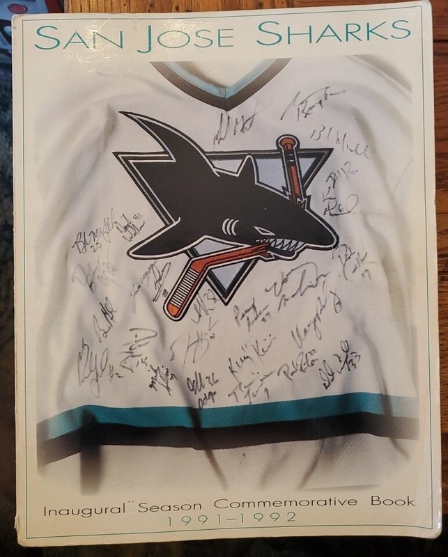 San Jose Sharks Inaugural Season Commemorative Book 1991-1992 Autographs Inside