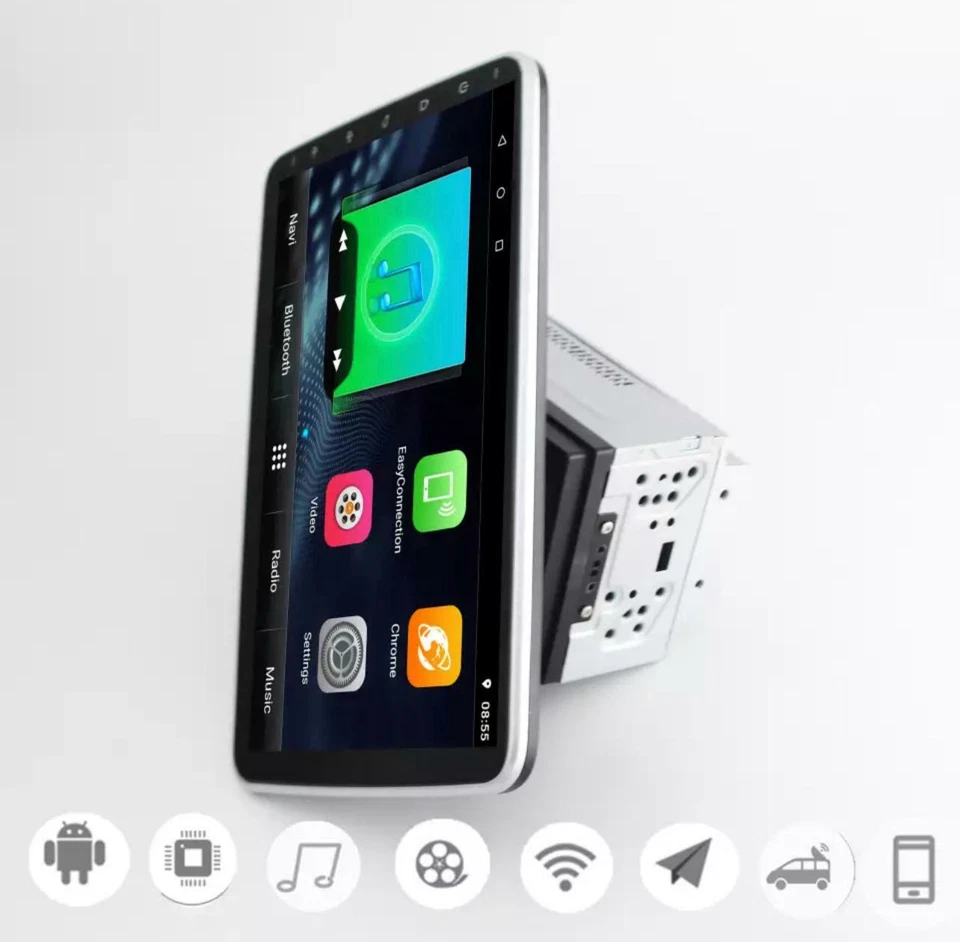 STEREO AUTO AUTORADIO 10 " POLLICI ANDROID 2 DIN GPS WIFI SCHERMO ESTRAIBILE - Immagine 2 di 4