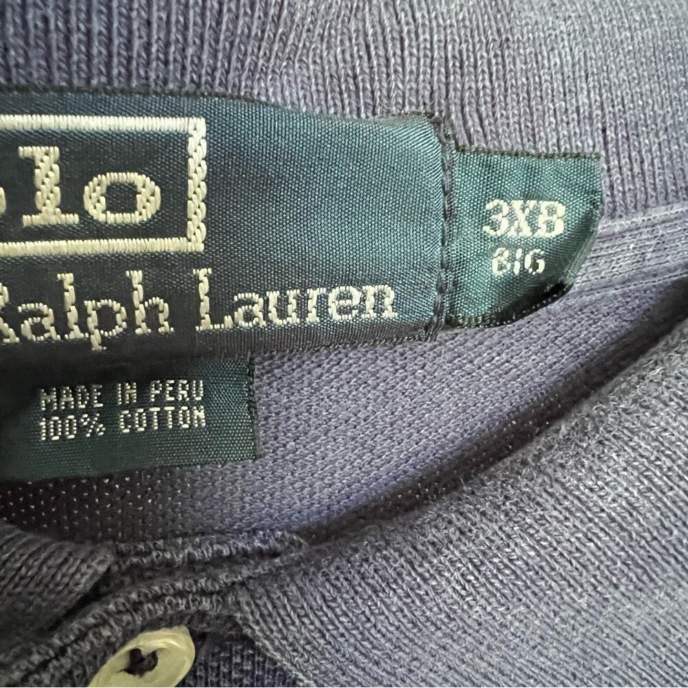 Polo Ralph Lauren Camicia Uomo 3XB Polo Vestibilità Classica Pony Logo Blu Navy 100%Cotone