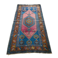 Turkish Yahyali Region Vintage Wool Rug Carpet Hand Knotted 120 x 210cm