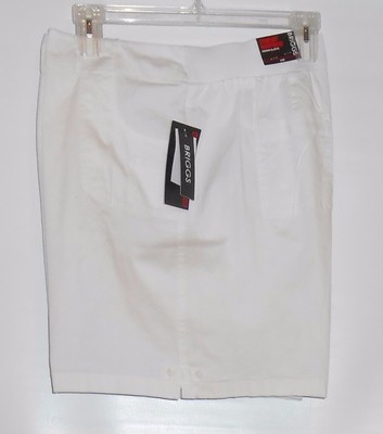 Short Femme Briggs - Taille 24W - Blanc, Ceinture Confort Élastique - Neuf Avec Étiquettes (Réf. 8-1584M)