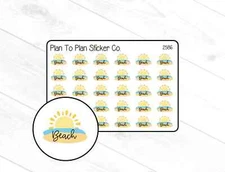 2586~~Beach Planner Stickers.