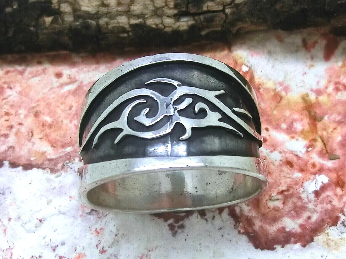 Anello Uomo A Sigillo Tondo Con Om In Argento 925 - 073ST - Foto 10