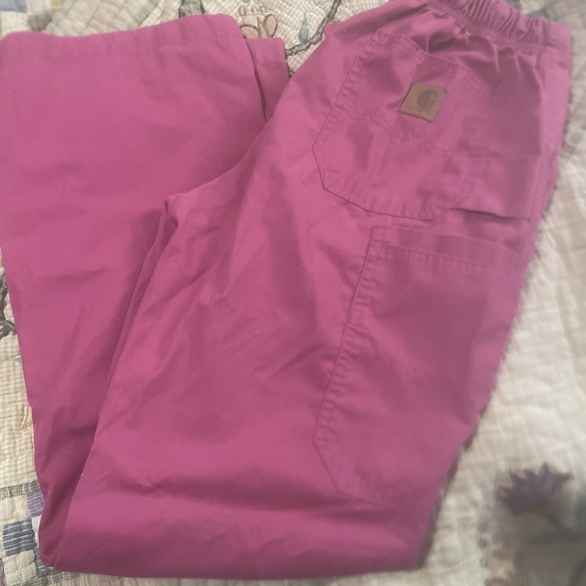 Carhartt women's small pink scrubs Pant Read! Pockets - Main Image