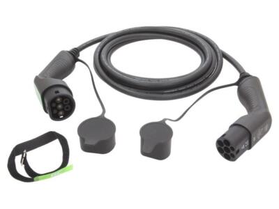 EV09 Kabel Typ 2,beiderseitig 5m einphasig 32A 230V IP55 -30-50°C GREEN CELL