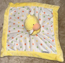 Carters Lovey Duck Security Blanket Yellow Polka Dot
