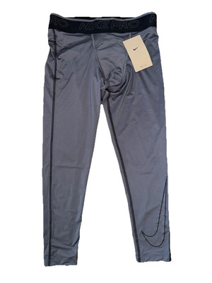 NWT Nike Pro Dri-FIT Men s 3/4 Compression Tights Gray Size S DD1919-068
