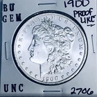 1900 BU GEM MORGAN SILVER DOLLAR UNC MS+++ U.S. MINT RARE COIN 2706