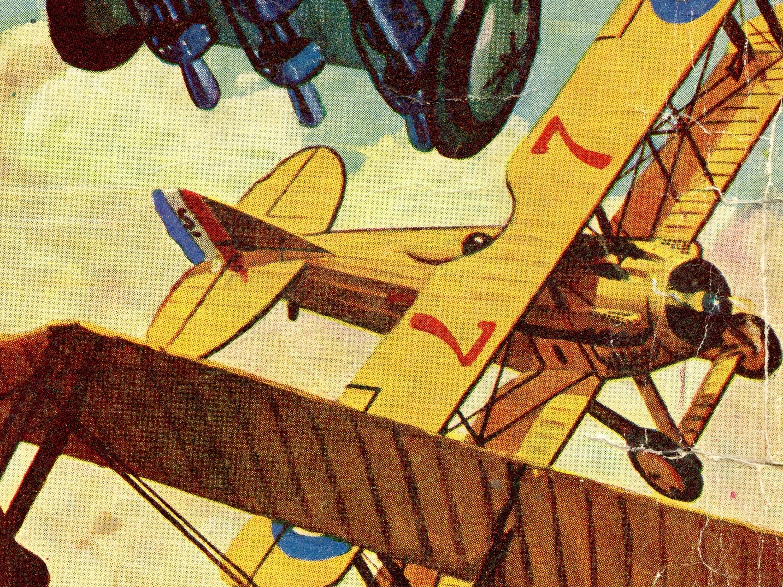 1942 Dogfight Aviation Poster | Retro Warplanes Vertical Poster