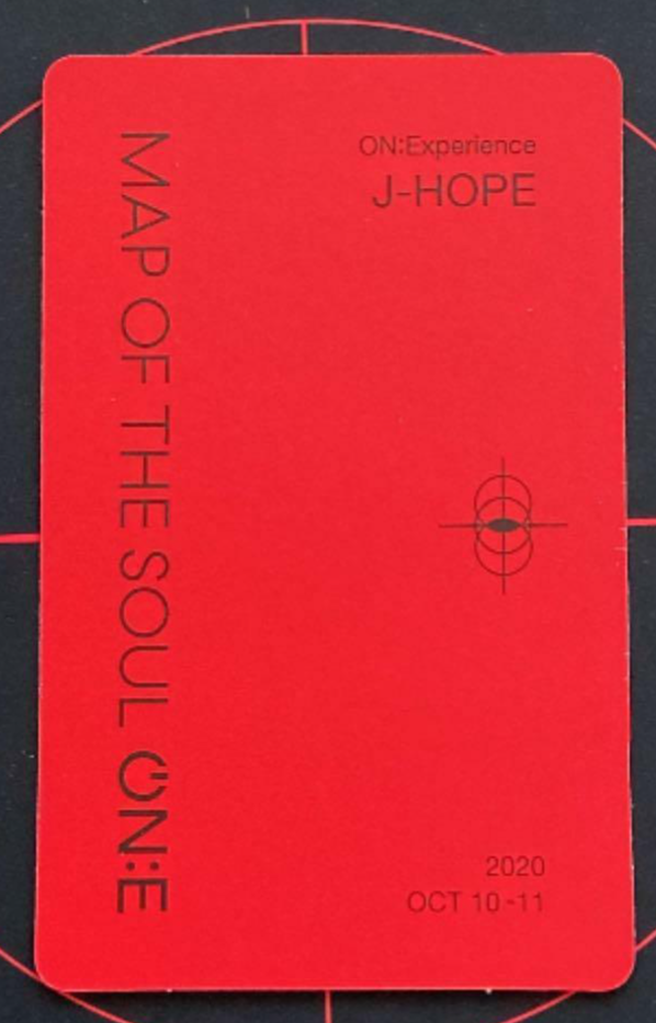 BTS MAP OF THE SOUL ON:E blu-ray photocard Photo card PC one