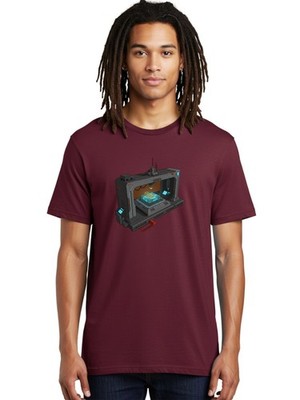 3D-Printer-42 Mens Graphic Tee, 100% Cotton, Casual Summer Wear