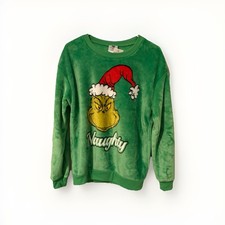 The Grinch Naughty Pullover Sweatshirt Women s Medium 7/9 NWT Christmas