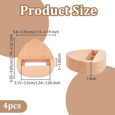 4pcs Embroidery Hoop Display Stand Triangle Wood Base 2.2 x 2.2 Inch Embroide...