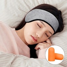 Adjustable Sleeping Mask Blackout Ear Muffs For Sleeping Relaxing Noise Cancella