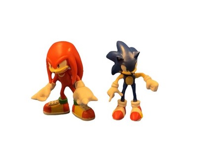 Lot of 2 - Sonic Knuckles Jakks 2.75'' inch Action Figures