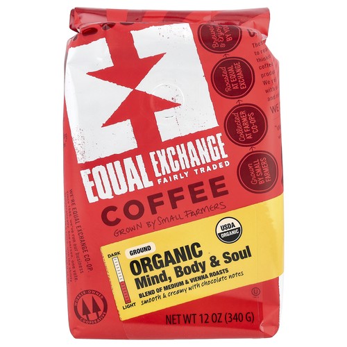 Organic Coffee, Mind Body & Soul, Ground, Medium & Vienna Roasts, 12 oz (340 g)