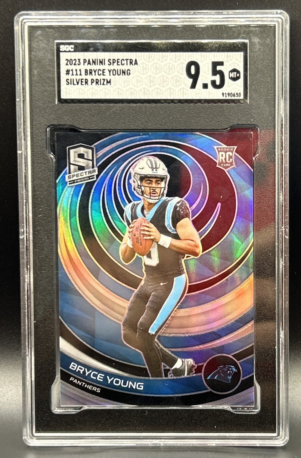 2023 Panini Spectra Bryce Young RC Silver Prizm Rookie #111 Panthers SGC 9.5