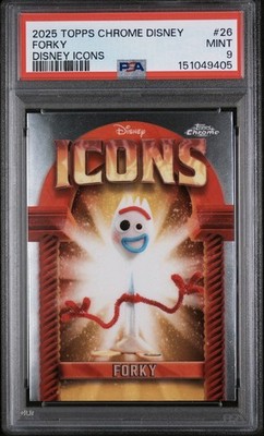 2025 topps chrome Disney Forky Disney Icons PSA 9 | eBay
