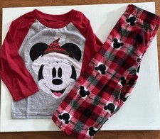 Disney Mickey Mouse Long Sleeve Pajamas 2 piece set-size 2T