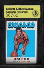 BAS 1971-72 Topps Jim Fox #3 Authentic Auto ow6