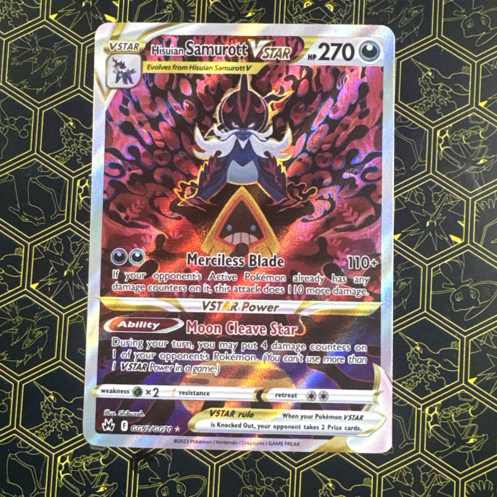 Pokemon TCG Hisuian Samurott VSTAR Crown Zenith: Galarian Gallery GG52/GG70