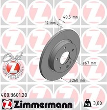 2x ZIMMERMANN Bremsscheibe COAT Z 400.3601.20 für MERCEDES KLASSE W168 140 168 2x ZIMMERMANN Bremsscheibe COAT Z 400.3601.20 für MERCEDES KLASSE W168 140 168