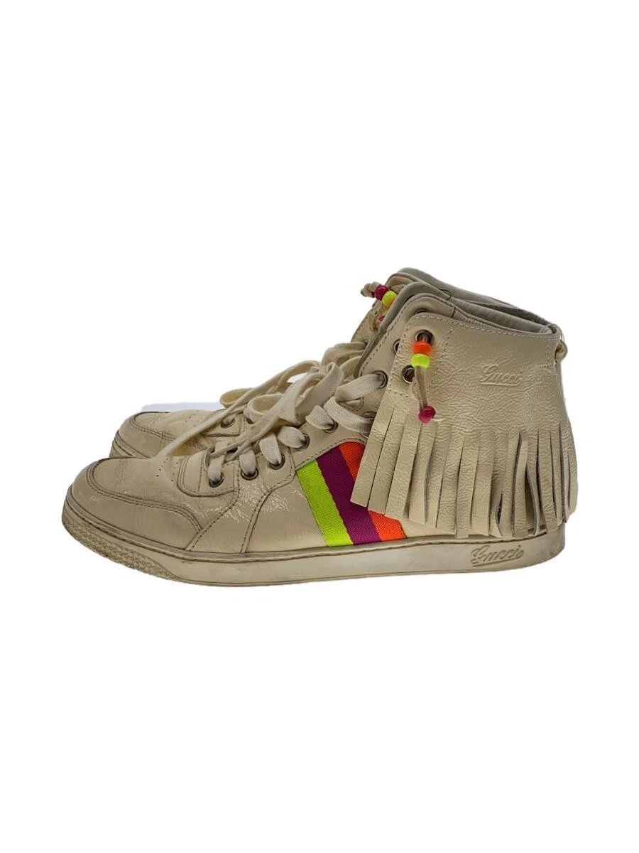 Baskets montantes Gucci UK8 cuir beige occasion