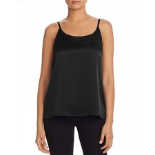 Eileen Fisher Black Spaghetti Strap 100 Silk Cami Top Size S