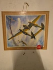 Vintage 1943 Coca Cola Lockhead "Lightning" P-38 Pursuit Litho Print