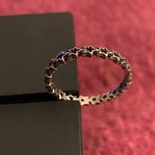 Pandora Silver Band of Asymmetric Stars Ring UK Size N (Pandora size 54)