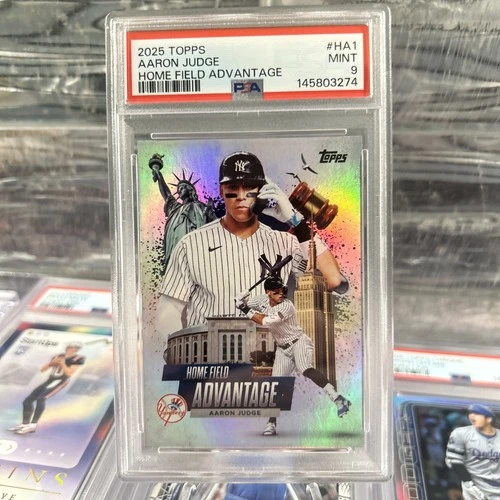 2025 Topps Home Field Advantage Aaron Judge #HA1 HFA MVP Short Print SSP PSA 9