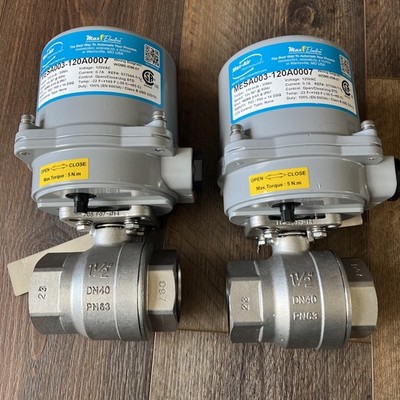 Max Air Electric 120V Actuated Valve 1-1/2  Model MESA003-120A0007 (2 Available)