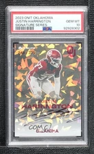 2023 University of Oklahoma Sooners /335 Justin Harrington PSA 10 GEM MT Auto