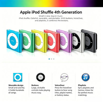 NEW Apple iPod Shuffle 4th Generation 2GB All Colors-Sealed New Battery