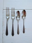 VTG Wallace Normandie Sterling Silver Flatware Set 4 Pc 2 Dinner Forks 2 Spoons