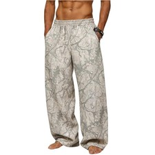 Mens Baggy Camo Pants Camouflage Sweatpants with Pockets,Camo Cargo Joggers w...