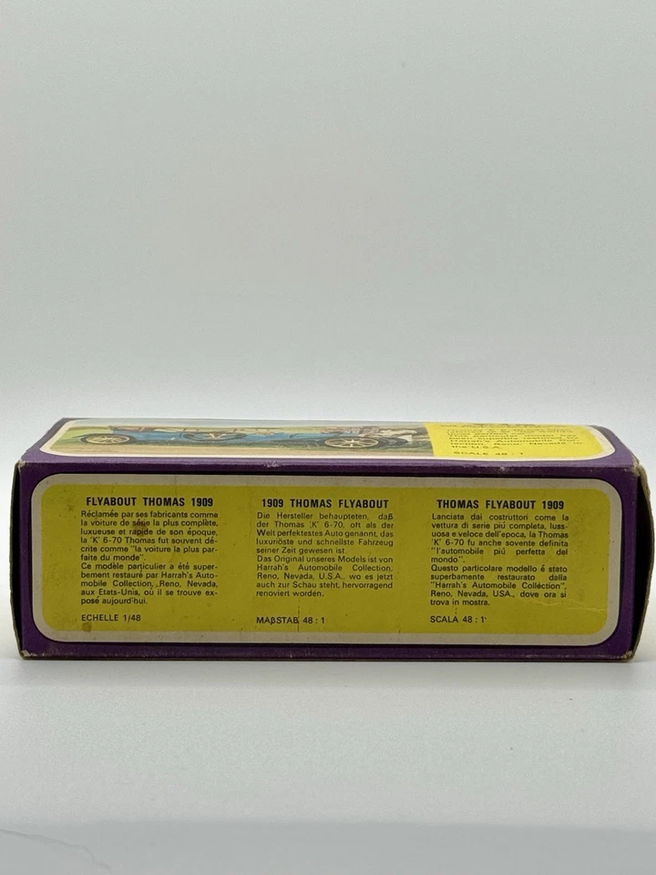 Vintage NOS Matchbox Models Of Yesteryear Y-12 1909 Thomas Flyabout NEW IN BOX - Image 4 of 4