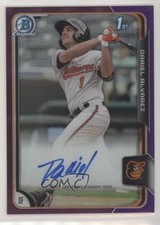 2015 Bowman Chrome Prospects Purple Refractor 208/250 Dariel Alvarez Auto gn7