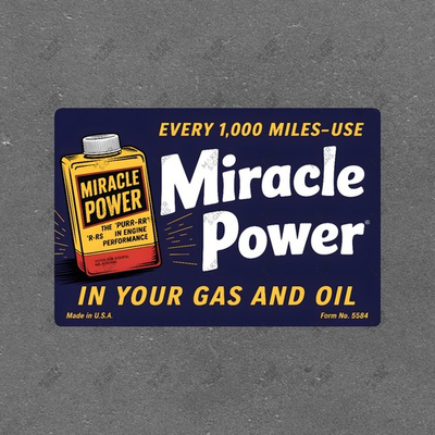 #ad Vintage Style Miracle Power Gas Additive Metal Sign Automotive #103124 $13.50