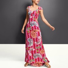 Zac Posen for Target Maxi Dress Size 4 Fantastic Safety Pin Pattern Keyhole Back