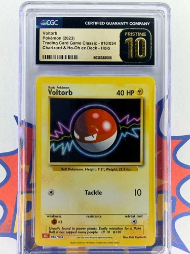 Voltorb 2023 Pokemon TCG Charizard & Ho-Oh ex Deck Holo CGC 10 Pristine