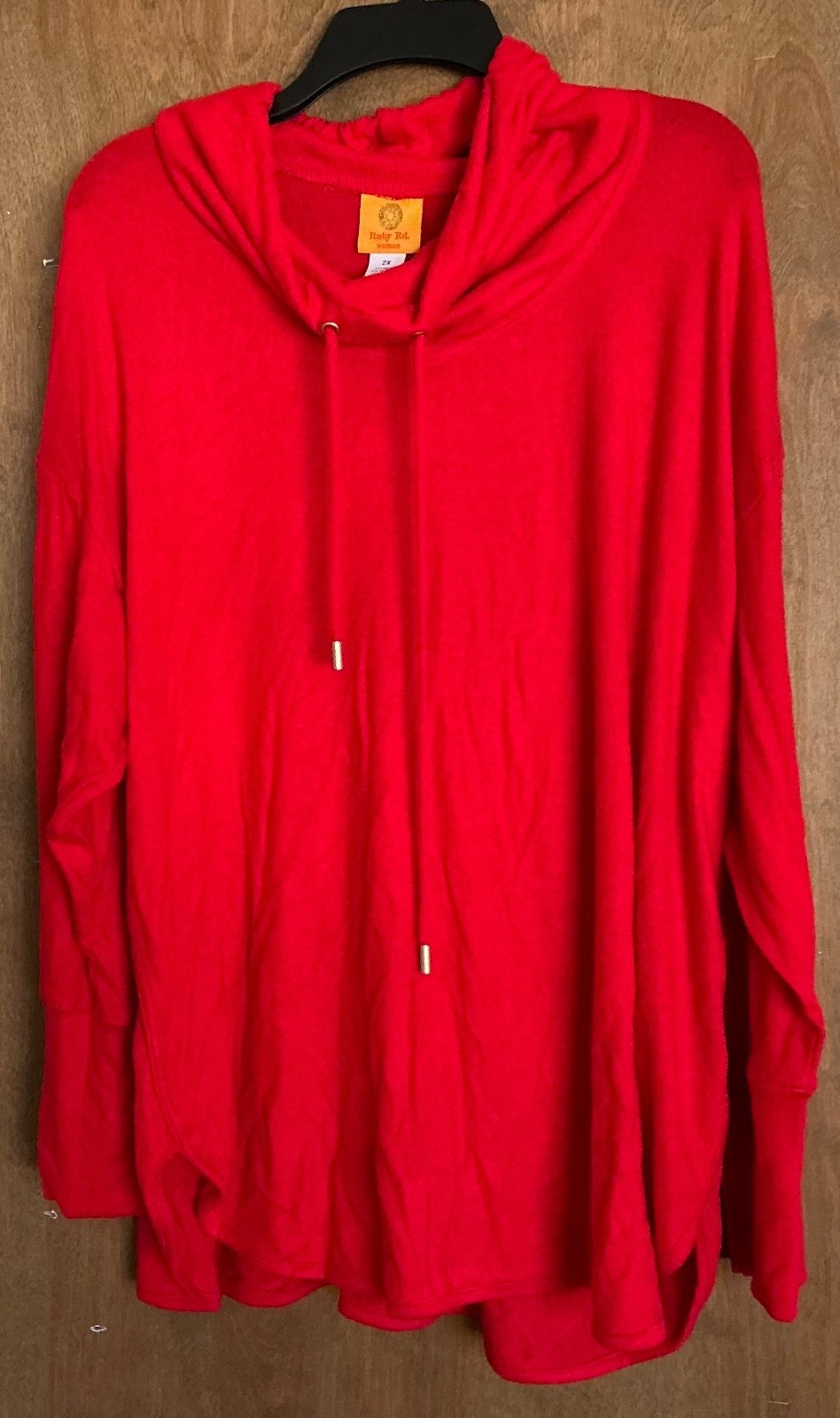 Ruby Rd  Pullover Red Long Sleeve With Buttons  T… - image 1