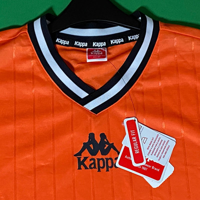 Kappa Authentic Langarm Fußball Trikot orange schwarz XL Beschreibung lesen